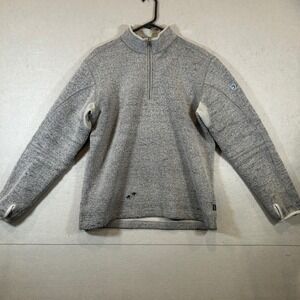 KUHL Thor Thermokore Jacket Mens Large Fleece Wool Blend Gray Full Zip
